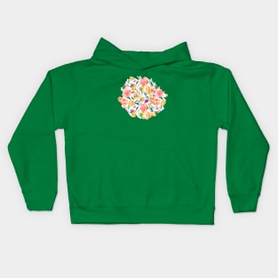 Watercolor roses colors-Yellow Kids Hoodie